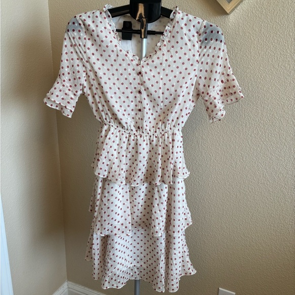 Dresses & Skirts - Vintage inspired Polka Dot Tiered Ruffle Dress Size Small